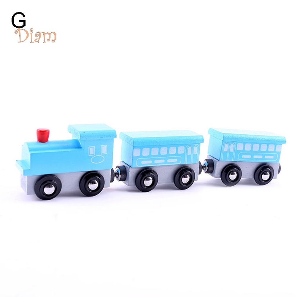 NO.KK Magnetic Wooden Mini Train Carriage Model Educational Kids Toy Gift Gift Vehicles Minicar