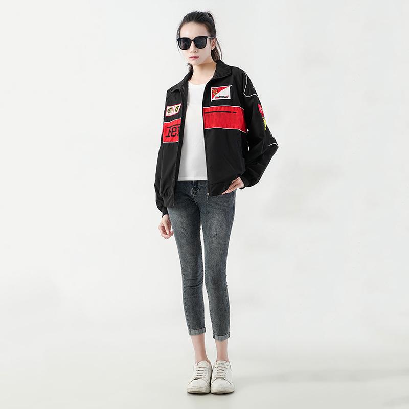 Jachetă Brodată Stil American de Curse Retro 2025: Stil Subțire pentru Primăvară și Toamnă