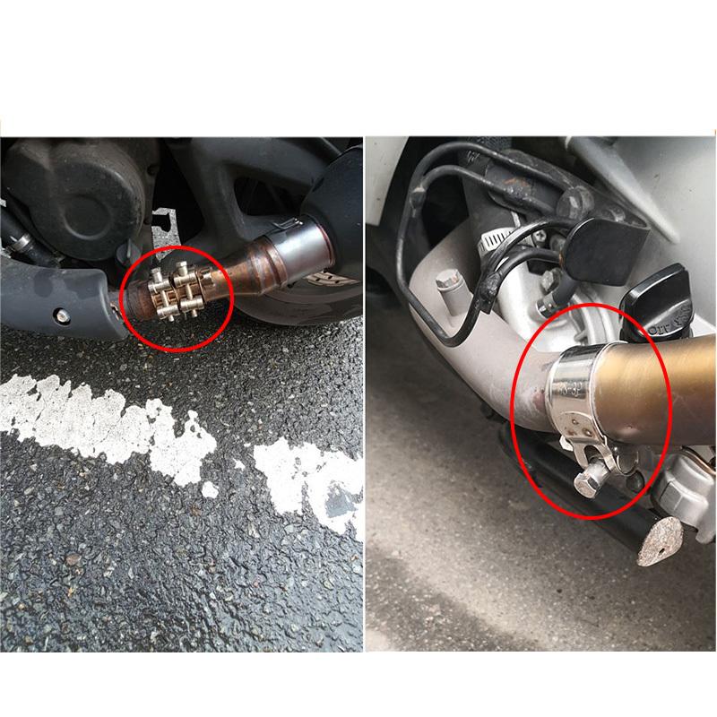 Universal Motorcycle Stainless Steel 304Single Exhaust Pipe Clamp Exhaust Tube Clip For Slip-on Type Muffler Silencer Adjustable