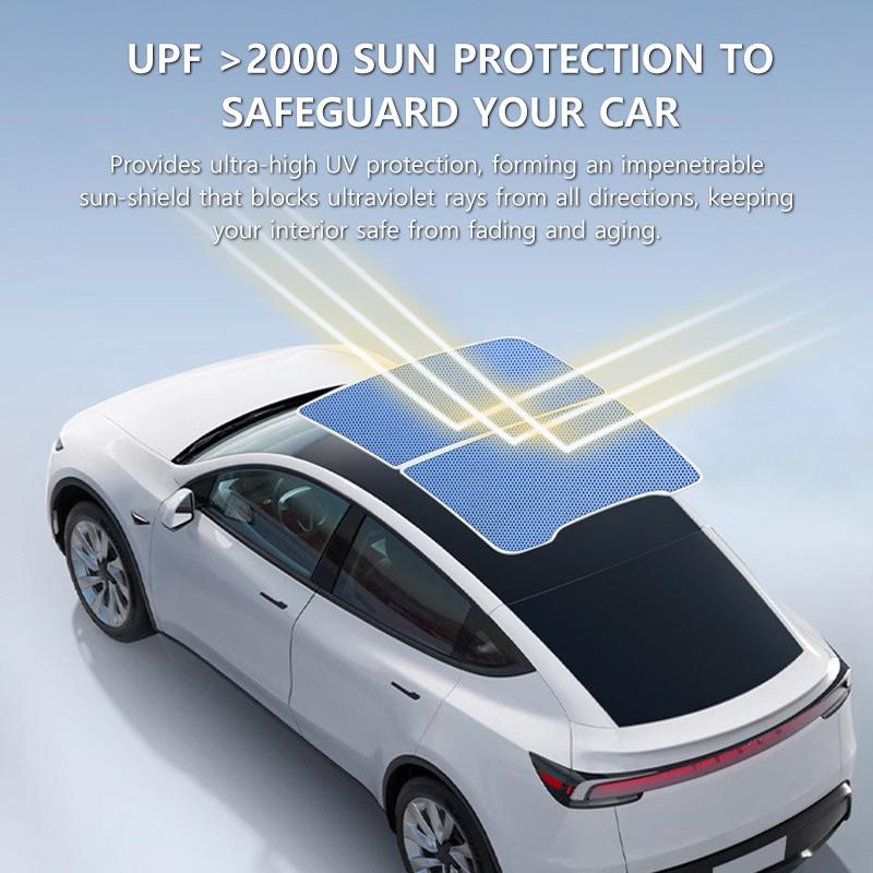 Ice Crystal Sunshade For Tesla Model 3 Highland 2025-2026 Model Y Juniper 2025 2026 Car Roof Front Rear Heat Insulation SunShade