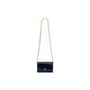 New Alexander McQueen Crocodile Embossed Calfskin Shoulder Bag Small Size Women's Navy 613088-1HB0G-4013