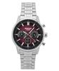 Edifice Analog Chronograph Stainless Steel Red Dial Quartz EFR-575D-4A 100M Men's Watch