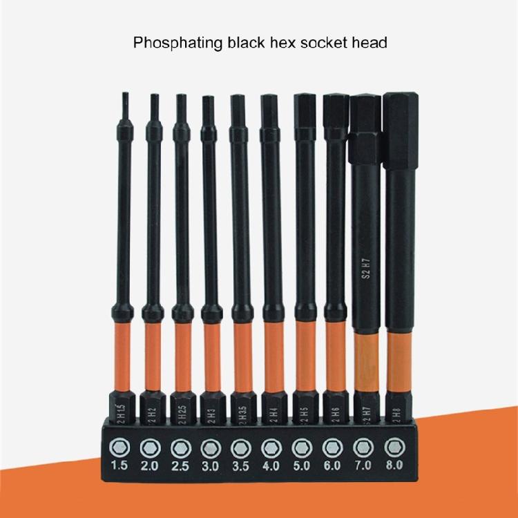 10Pcs Wrench Drill Bit Set Impacts Hex Head Screwdriver Bit Set 1/4inch Hex Shank Hex Bit Screwdriver Bit Tool