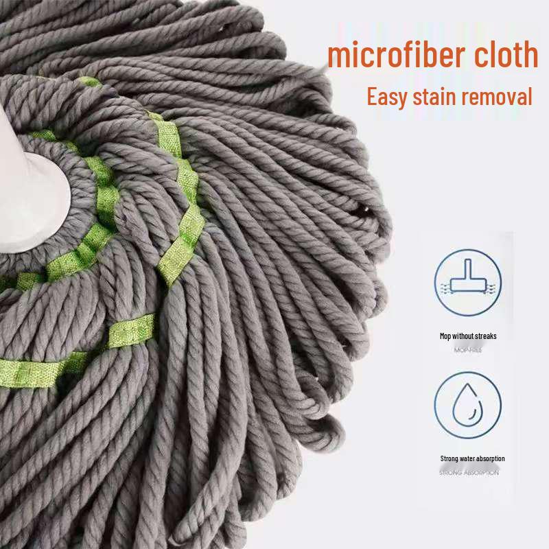 

Large Area Hand-Free Lazy Mop with Removable Mop Head for Easy Wringing and One-Wipe Cleaning