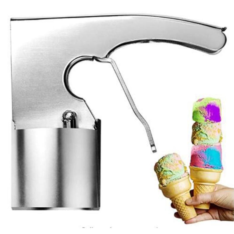 Old Fashions Ice-Cream Scoopers Reliable Dessert Scoopers Stainlesss Steel Ice Cream Spoon and Cylinders Kitchen Tool