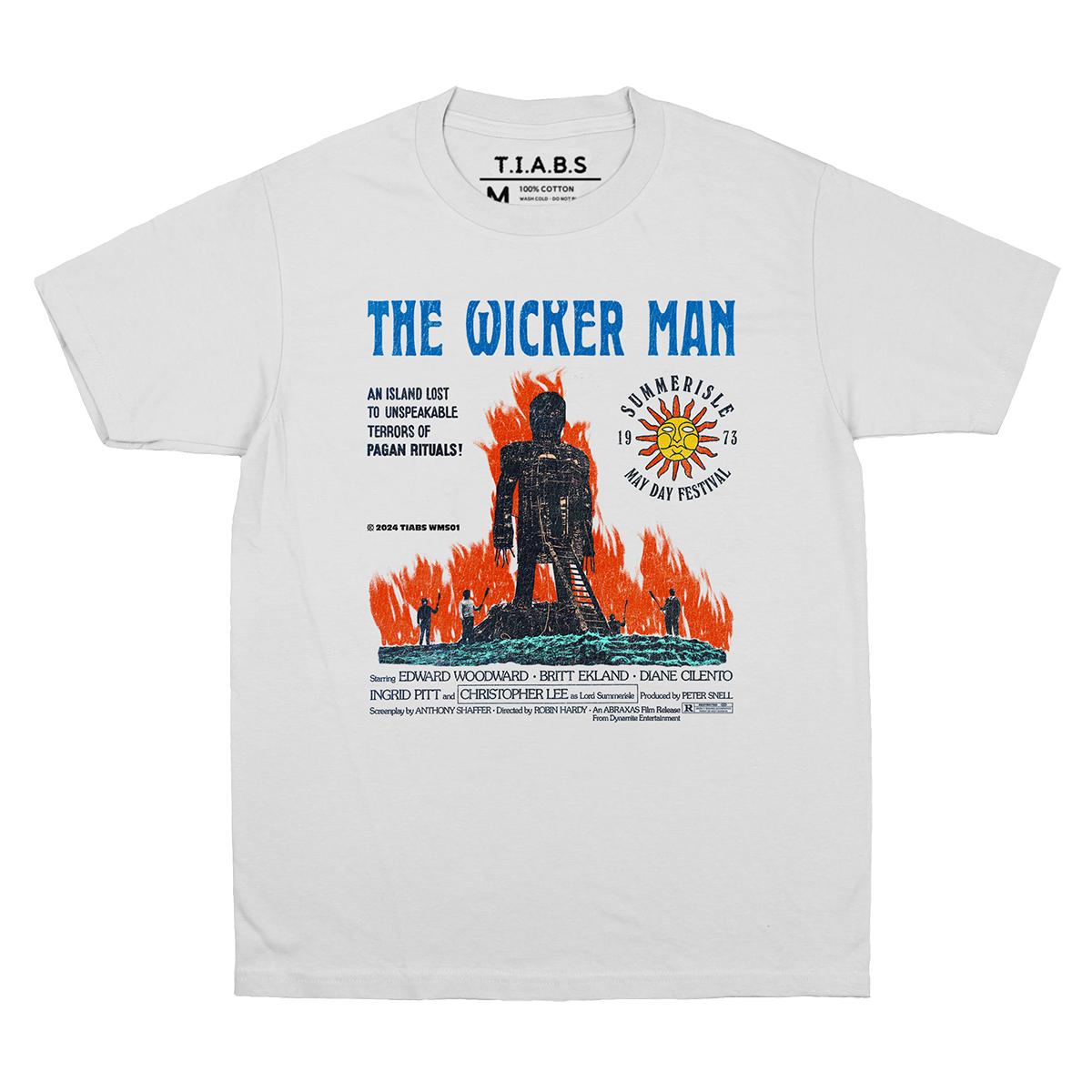

TIABSWMS01 The Wicker Unisex TShirt 70S Horror Movie Drop Shoulder Loose Oversized Cotton Bad Taste Retro Vintage Unisexs Shirt S