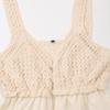 Summer Fashion: European & American Style Hollowed-Out Embroidered Knit Camisole