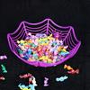 DIY Halloween Spider Web Dessert Basket Plastic Ornament Tray for Restaurant Bar Creative Holiday Party Decoration Prop Basket