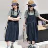 Girls' Summer Dress 2026 New Style Children's Stylish Medium and Large Girls' Summer Dress Cowboy Strap Skirt Two Piece Set