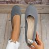 Large size spring new flat bottom round head foot cover shallow mouth mother shoes knitted fashion versatile shoes