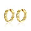 Trendy Zirconia Heart Inlaid Earrings: Luxurious Gold & Silver Studs for Women