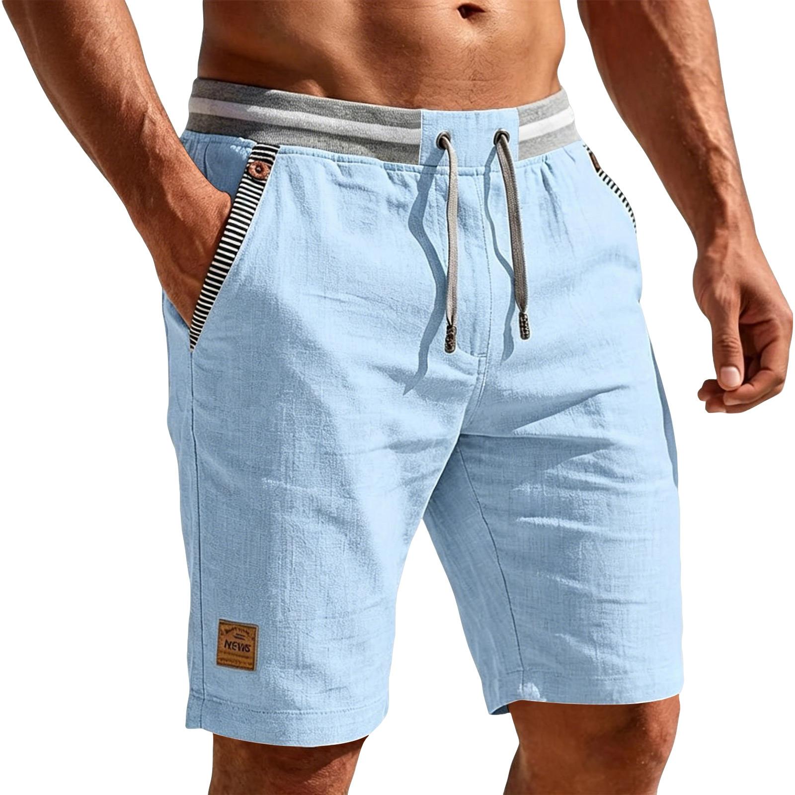 ZHG Heren Casual Shorts Heren Elastische Taille Buiten Sportshorts L