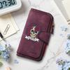 Skull Rose Pattern Long Wallet Multi Card Slot Coin Purse