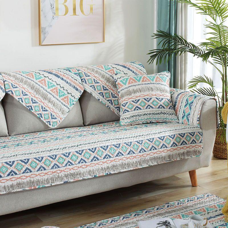 Quilted Sofa Towel Cushion Four Season Universal Slipcover Non-slip Cloth Sofa Covers for Living Room Couch Sofa Towel