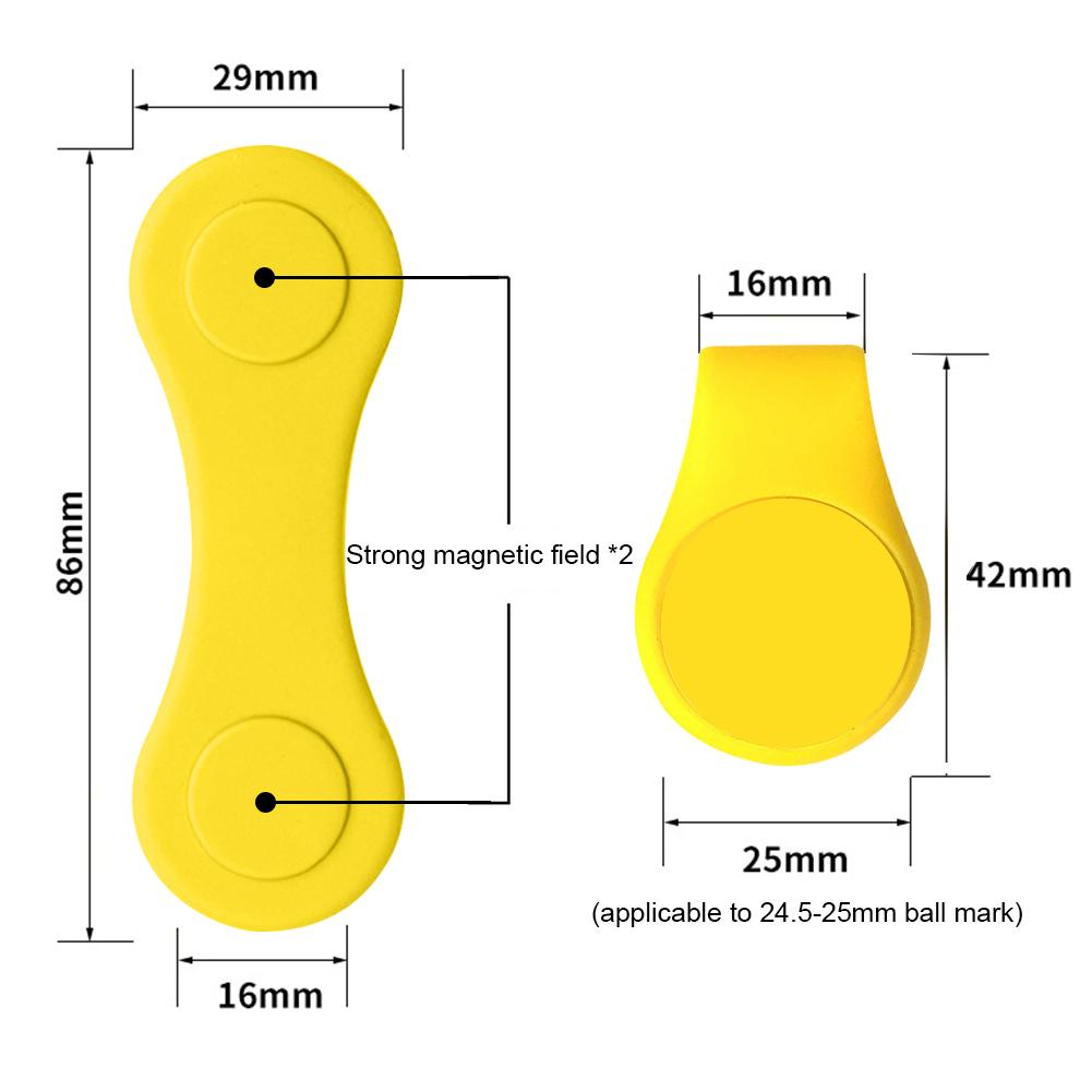 Silicone Golf Caps Clamp Strong Magnetic Mini Golf Position Calibration Clamp Professional Folding Reusable Useful Golf Supplies