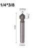 Drill Bit Router Bits Shank V Groove 1/4inch 6.35mm