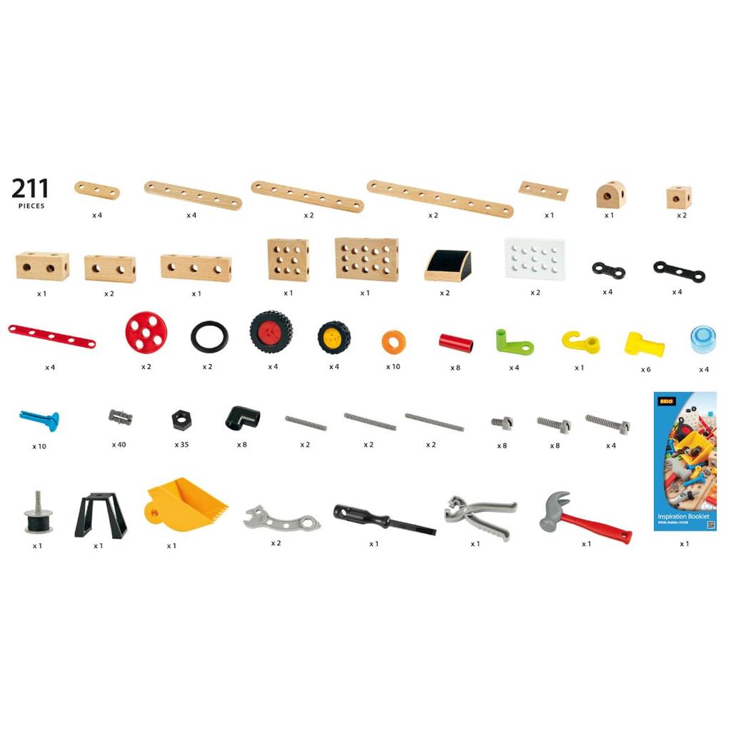 BRIO Builder Activity Set Ages 3 and up Tool Play Toy Educational 34588 [210 pieces] (Carpenter Toy)