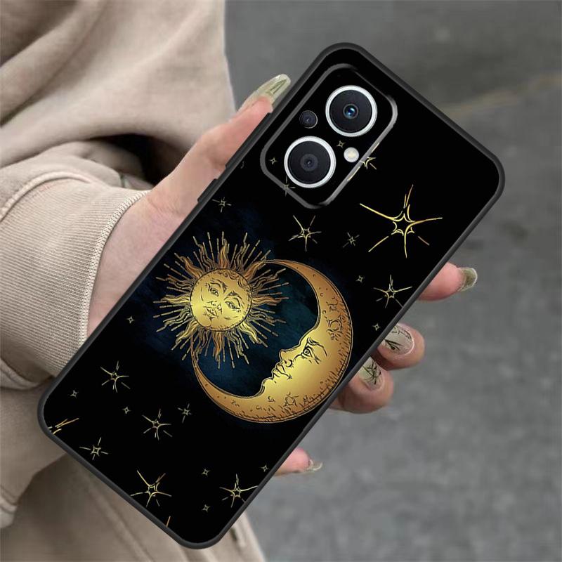 Sun Moons Star Signs Astrological Case For OPPO Reno 8T 13F 14F 12F 11F 10 12 13 14 Pro 7 8 Lite OPPO Find X8 X6 X9 Pro Cover
