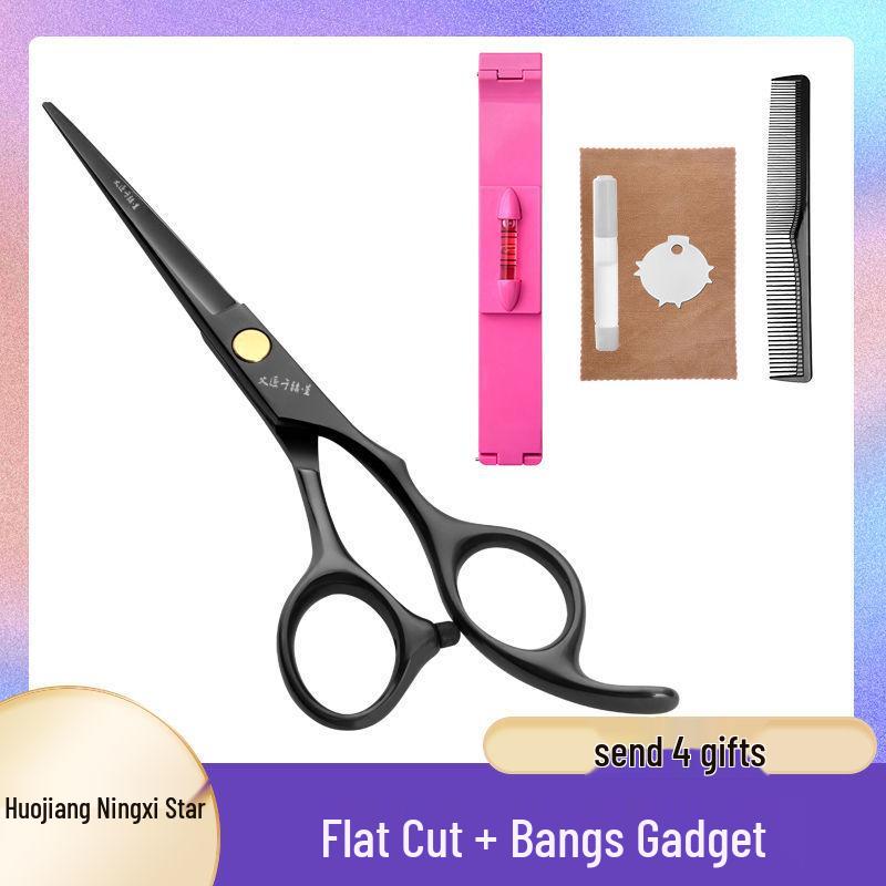 Professional Hairdressing Scissors Set: Flat Teeth, Cutting, and Thinning Scissors - Free Shipping