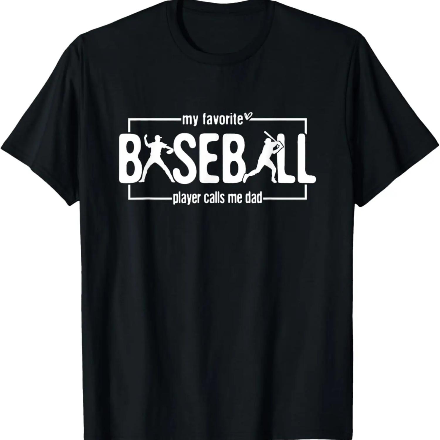 

My Favorite Player Calls Me Dad Baseball Father s Day T-Shirt XXXXXL чорний