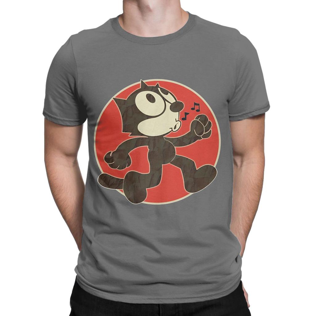 Ffelix The Ccat Keep Walking Vintage Retro Funny 100 Cotton Tshirt Ffelix The Ccat Tees Tops For Unisex