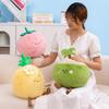 Fruit dumpling throw pillow cute soft pineapple strawberry apple coconut plush toy home pillow