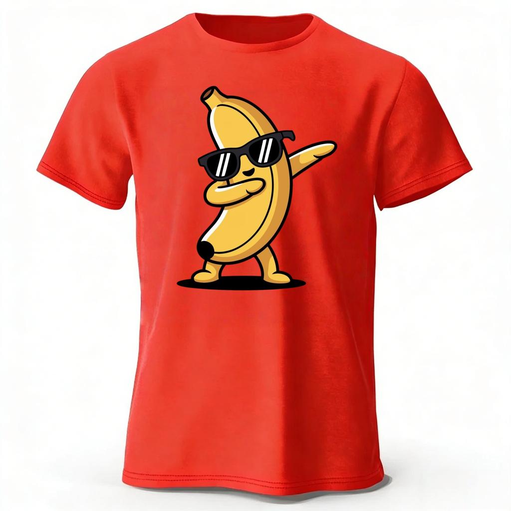 Funny Banana Summer Mens 100 Cotton Tshirt Comfortable Loose Large Size Running Fitness Tshirt Casual Fashion Top