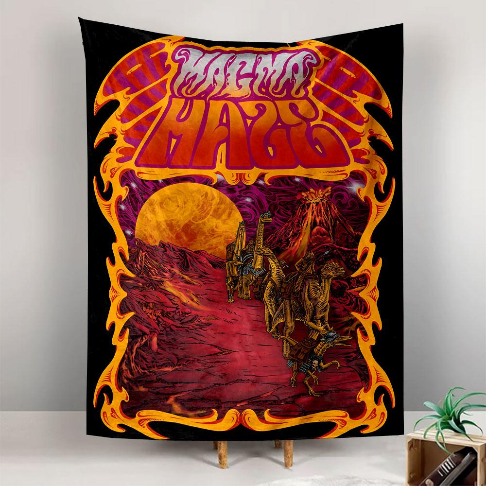 Magma Hag Tapestry Wall Hanging, Dark Fantasy Creature Art, Gothic Wall Decor for Bedroom Living Room Dorm