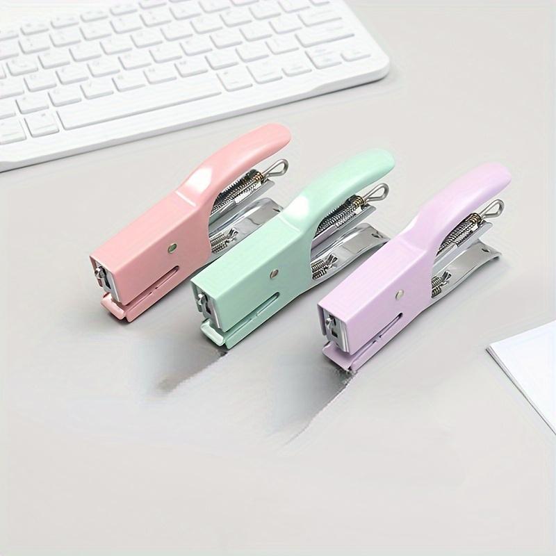 A Set Metal Hand-held Stapler No. 10 Office Stapler    No Nails Stapleless Stapler