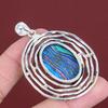 Regenbogen-Calsilica Anhänger 925 Sterlingsilber Anhänger Handgefertigter Designer-Anhänger Edelsteinanhänger Regenbogen-Calsilica Schmuck Geschenke für Mutter