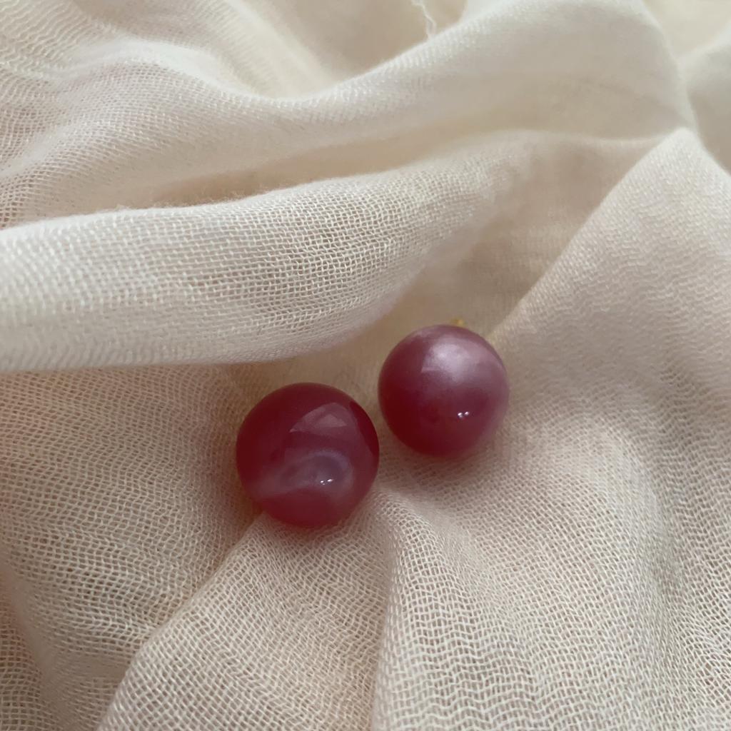 Pink Light Luxury Temperament Earrings, Cold Stud Earrings, Simple And Exquisite, High-End Temperament, Versatile Earrings.