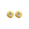 Square Zircon Minimalist Stud Earrings Cold Men'S And Women'S Earrings Personality Temperament Banquet Earrings