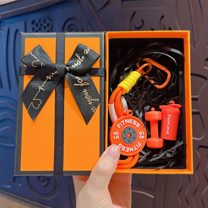 High-Grade Mini Fitness Equipment Keychain Charms & Ornaments