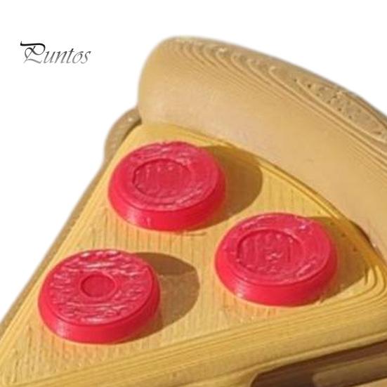 3D Print Pizza Hanging Decor Printed Keychain, Clicker Fidget Toy, Creative Decompression Fun Keyring Simulated Food Sensory Key Pendant for