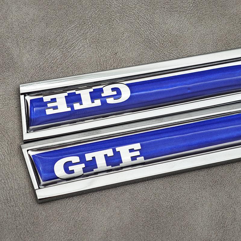 2Pcs/set Metal Blue GTE Logo Car Fender Side Badge Emblem for Volkswagen VW Golf GTE MK7 7 7.5 8 Passat B8 Sticker Accessories SO1