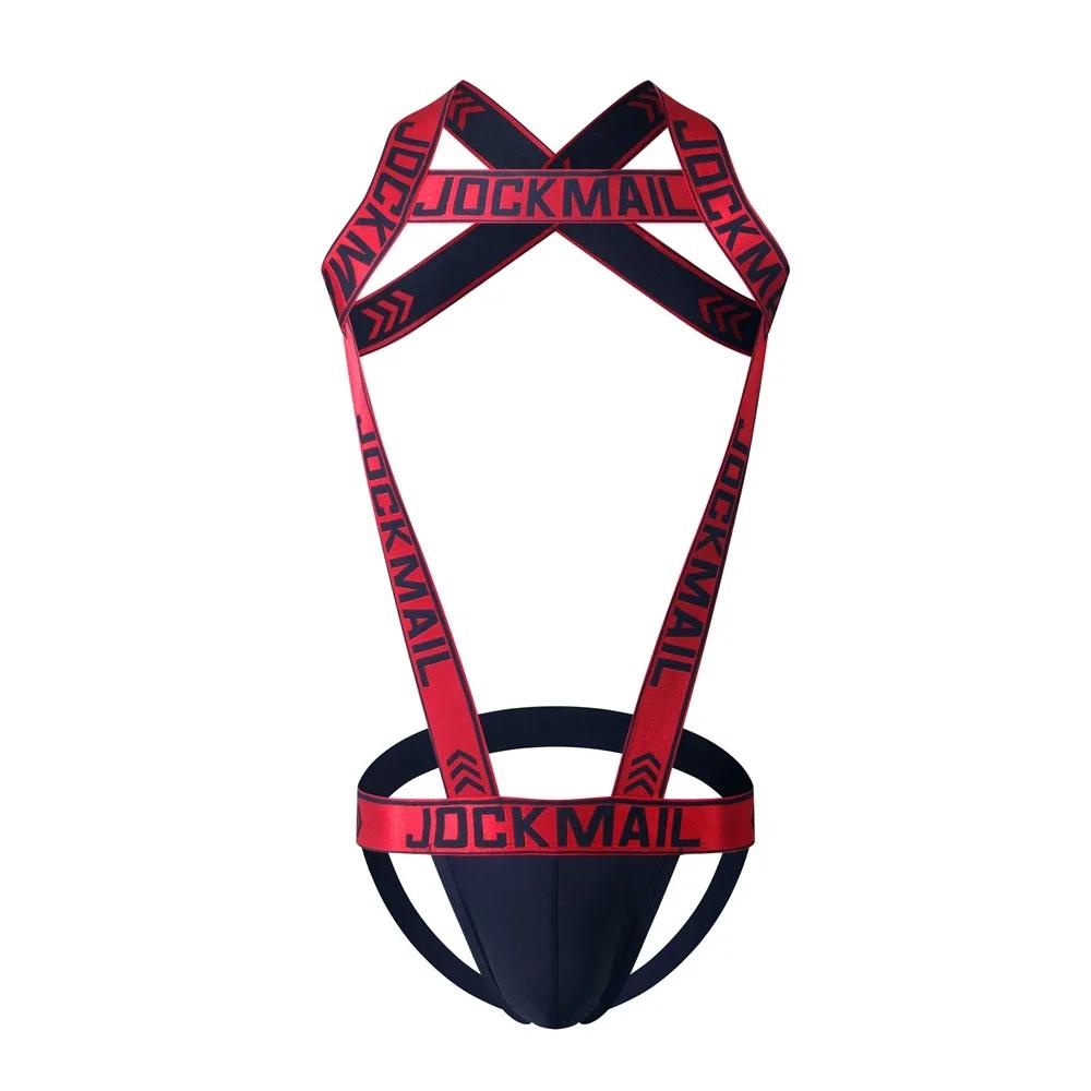 Men's Sexy Nylon Jockstrap Underwear Bodysuit  Suspender Jumpsuits Man Harness Gay Underwear Mens Lingerie Sissy Panties