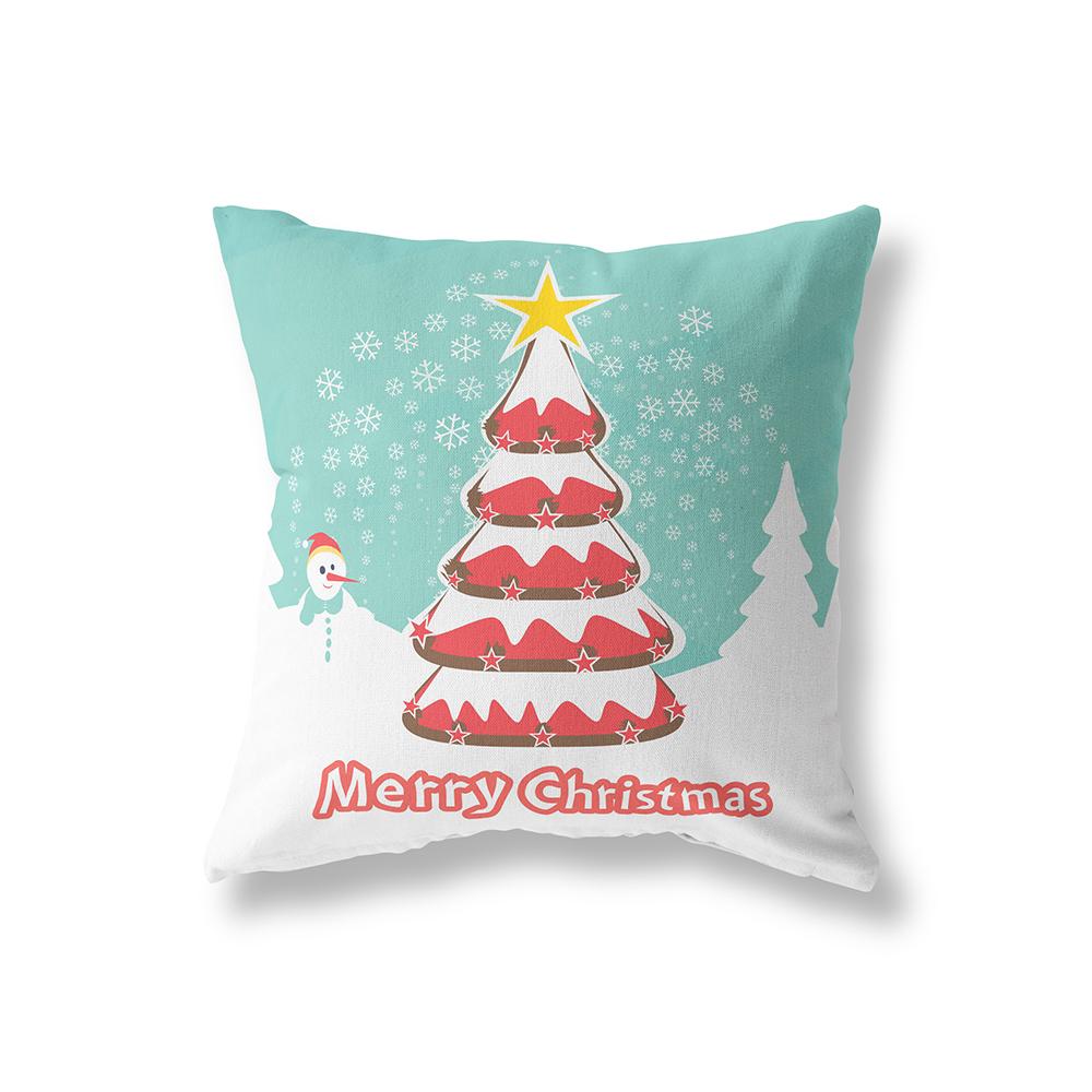 Moș Crăciun Tema de Crăciun Model imprimat Husă de pernă Acasă Sufragerie Decorare canapea Pernă pătrată Husă de pernă