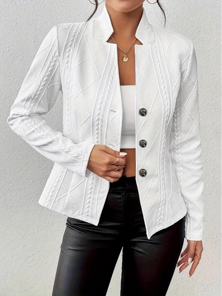 2026 Women's Autumn/Winter Fashion Casual Button Pattern Blazer
