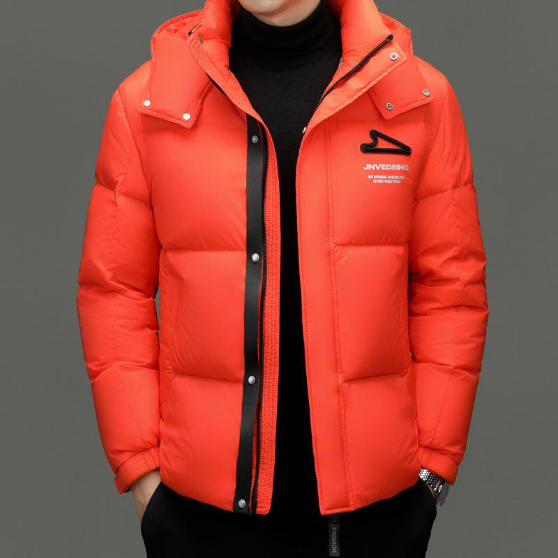 Men's 2025 Winter Fashion Down Jacket, Thick and Warm with Detachable Hood.