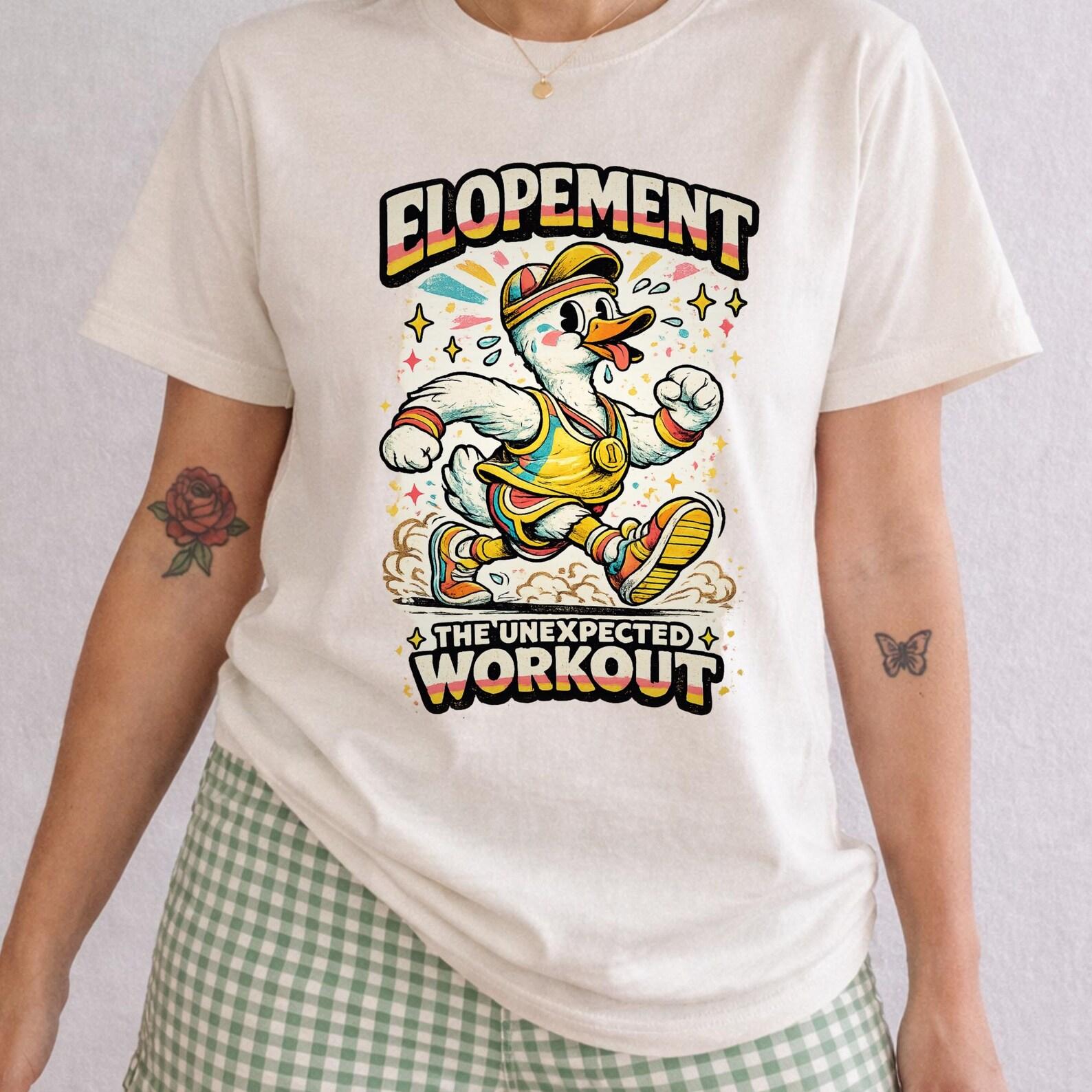 Funny Autism Shirt Elopement The Unexpected Workout Goose Tee, Special Education Teacher Gift, Autism Awareness Shirt, Neurodiversity Humor. L