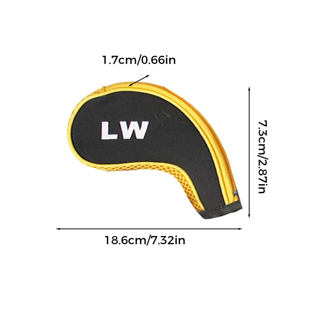 12PCS Golf Club Covers Universal Golf Head Cover Golf Club Iron Putter Protect Set Number Printed With Zipper For Men Women