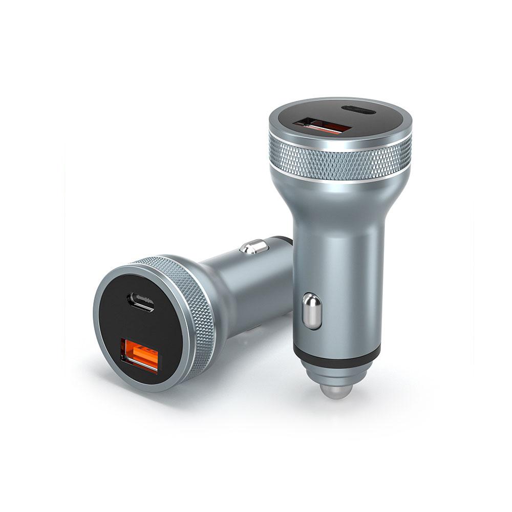 USB / Typ-C Autoladegerät Quick Charge 3.0 Schnelllade-Ladegerät für iPhone 13 Samsung Huawei Typ-C QC PD Handy-Ladegerät