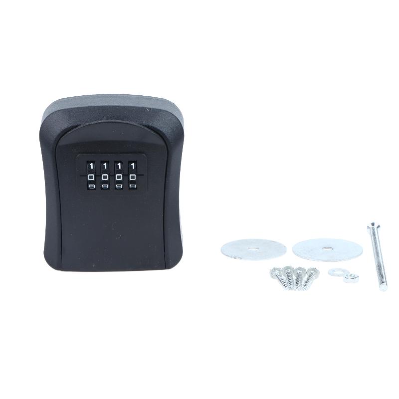 Wall Mounted Key Safe Box 4 Digits Password Lock High Durability Anti-Pry Key Keeper for School Apartment Entrance