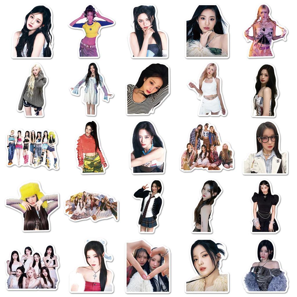 50 Babymonster Graffiti Stickers: Korean Girl Group Decor for Phones & Water Bottles