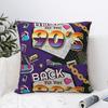 Retro 80 90s Throw Pillow Cover Polyester Throw Pillow Graffiti Music Novelty Pillowcover Home Decor