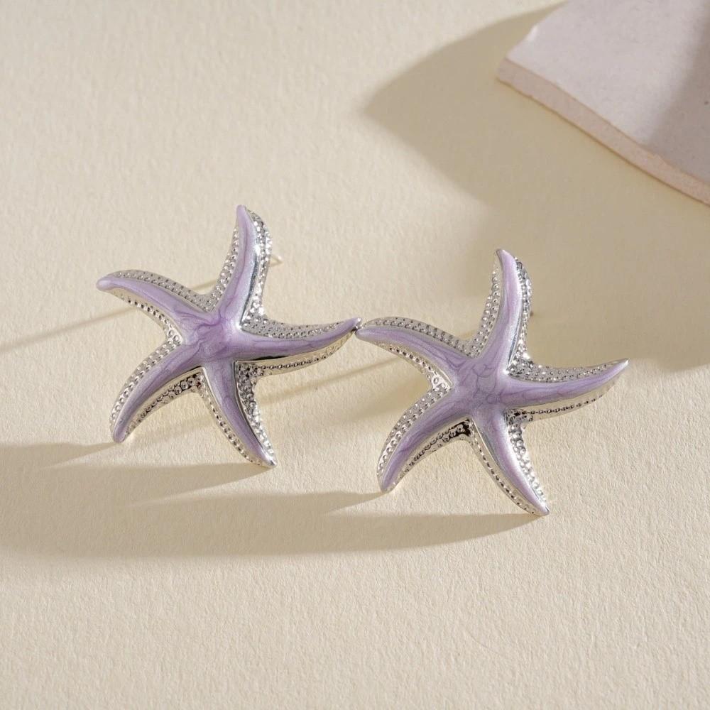 Star Starfish Stud Earrings Geometric Korean Style Earrings Starfish Ear Studs  Girl Couple Gift