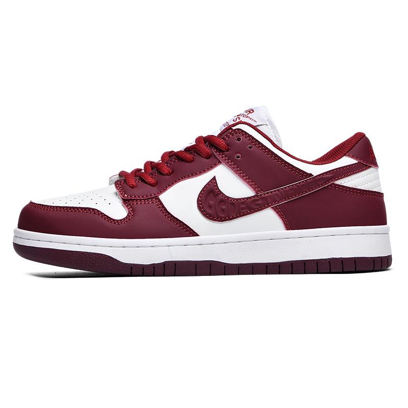 Putian AJ Dunk Weinrot Herren Low-Top Sneaker, Air Force 1 Lässige Damenschuhe Neuer Stil