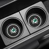 WMZW4 2pcs Carbon fiber Car Coasters Non-Slip Pad Water Cup Drink Mat For Skoda Octavia A5 A2 VRS Vision Kodiaq Rapid Fabia VII Superb