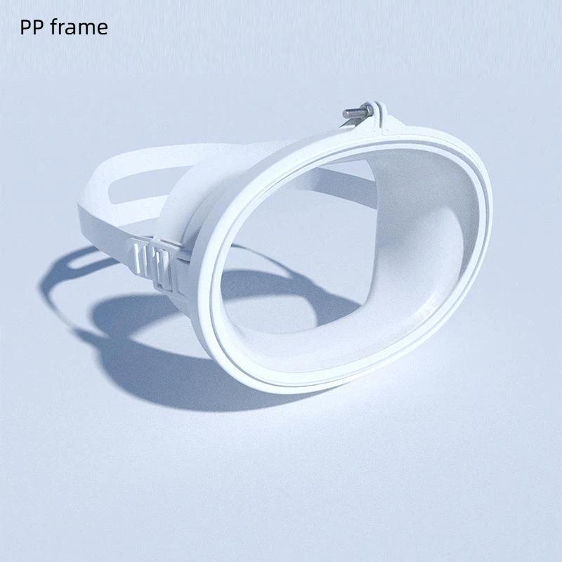 Oval Diving Mask Spearfishing Mask Classic Retro-Style Panoramic Wide View Goggles Tempered Glass Lens For Adults