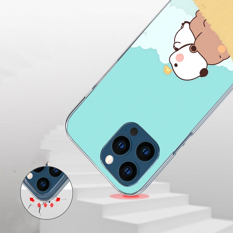 Cute Peach Goma Cat Phone Case For iPhone 17 Air 16 15 Pro Max 14 Plus 13 Mini 12 11 Cover 7 8 SE Silicone Shell Print Fundas 17